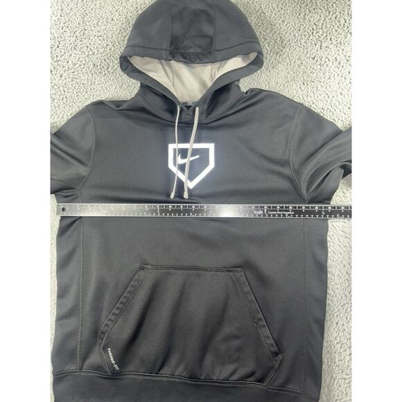 Nike Therma Fit Hoodie‎ Men Medium Center Swoosh Pullover - Picture 3 of 8